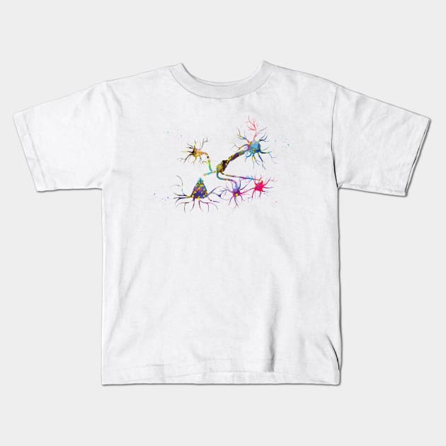 Neurotransmitter release mechanisms Kids T-Shirt by erzebeth